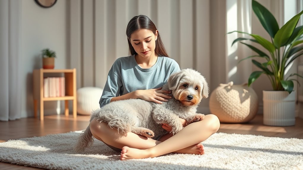 pet interaction stabilizes mood