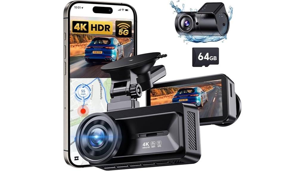 4k rear front camera