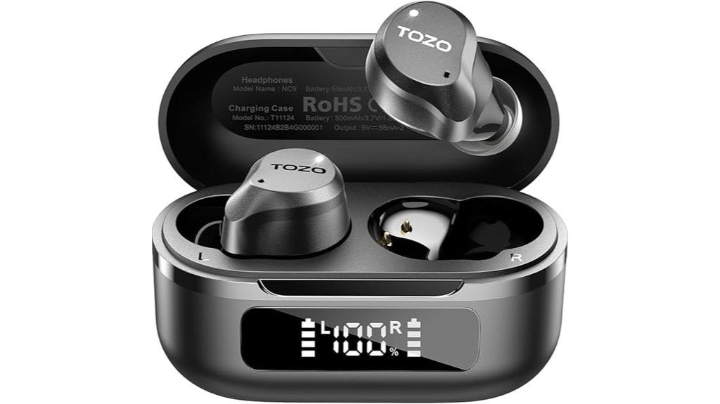 tozo waterproof noise cancelling