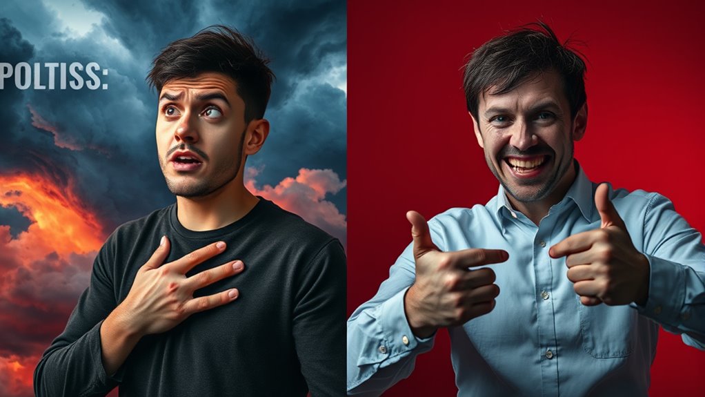 deep emotional and superficial reactions