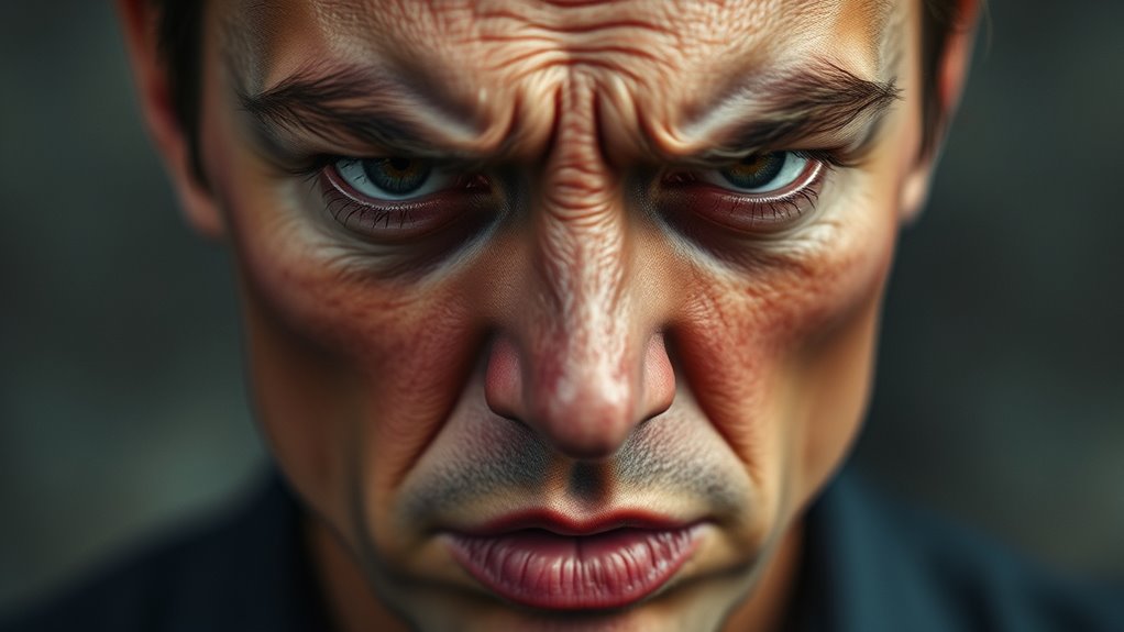 reacting with defensive anger