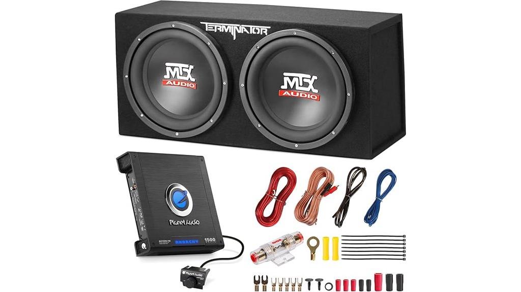 12 inch dual subwoofer bundle