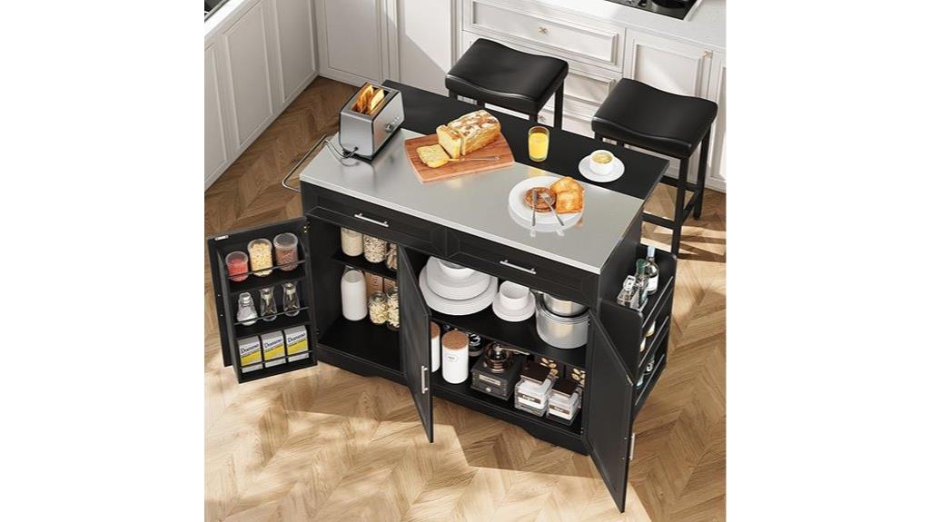 56 inch stainless kitchen island