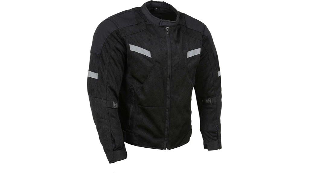 black armored motorcycle jacket