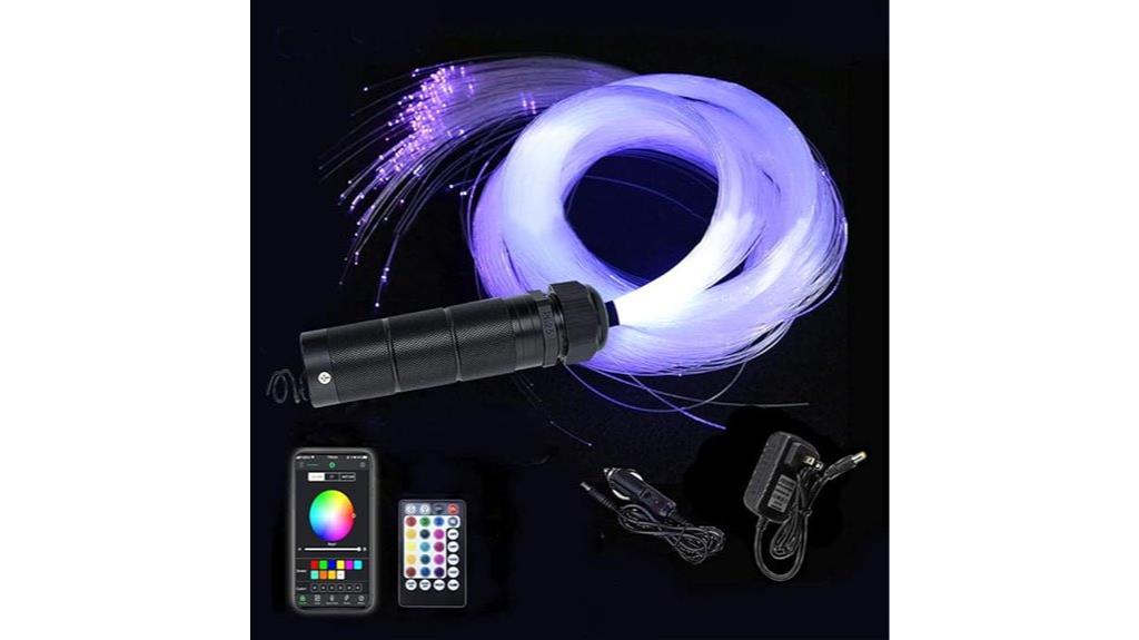 bluetooth rgbw fiber optic kit