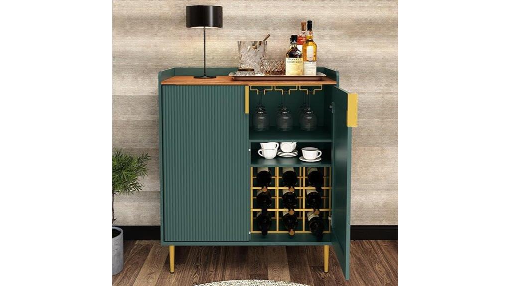 coffee bar with wine racks