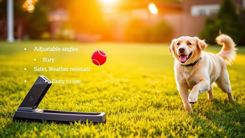 dog safe adjustable reliable launcher