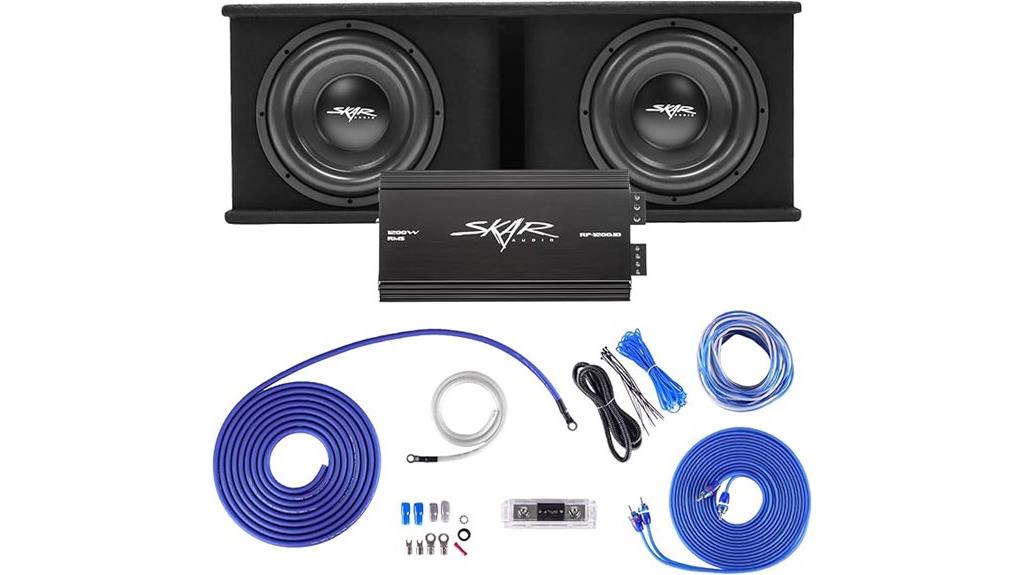 dual 12 inch subwoofer package