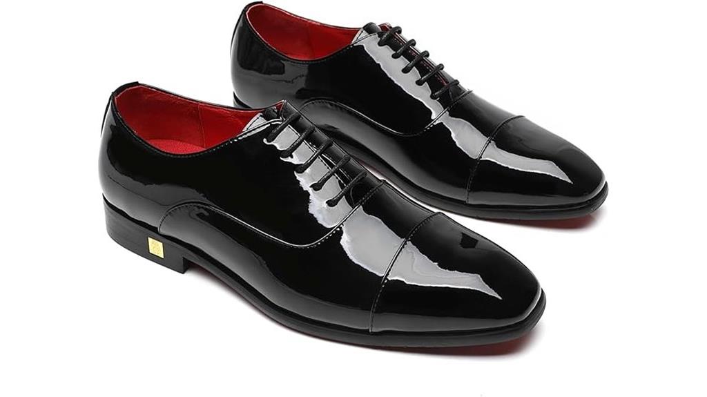elegant patent leather oxfords