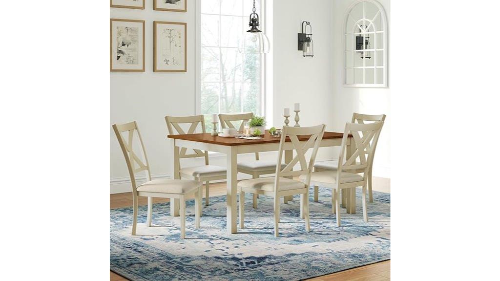 farmhouse wooden dining set