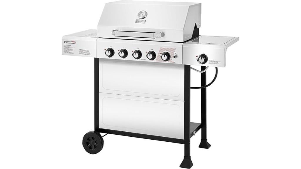 five burner gas grill