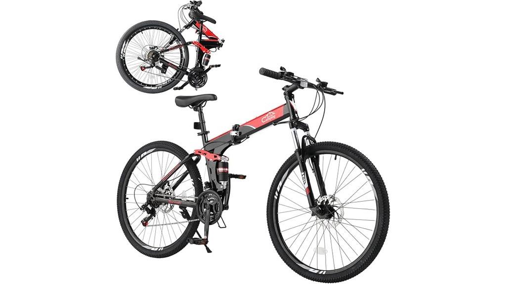 foldable adult bikes with full suspension