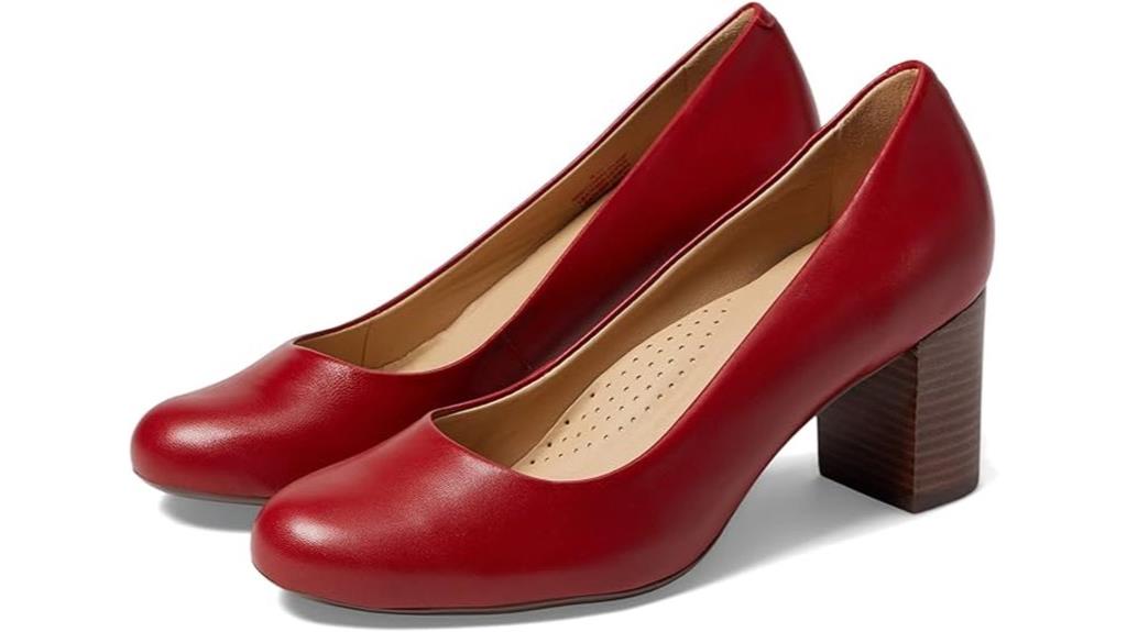 genuine leather midtown pump