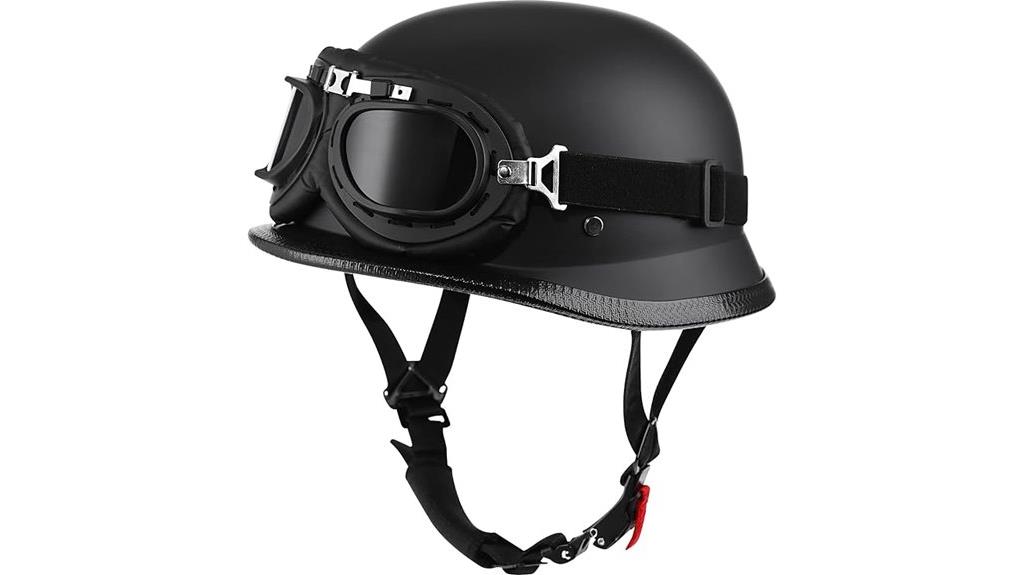 german helmet with glasses