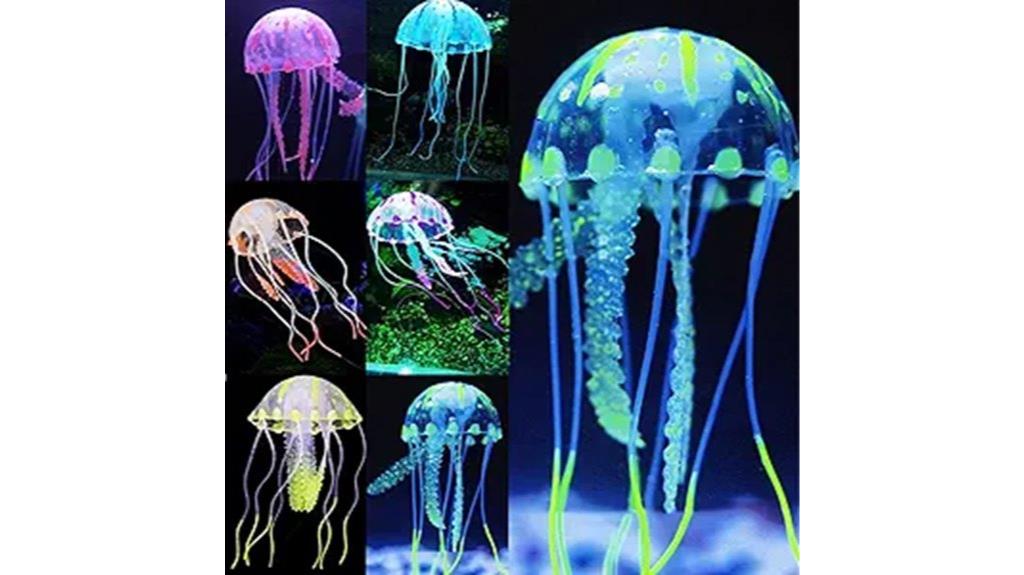 glowing jellyfish aquarium decor
