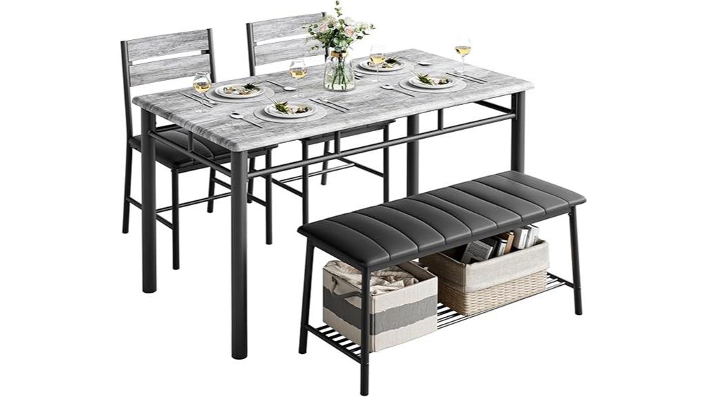 iron dining table set