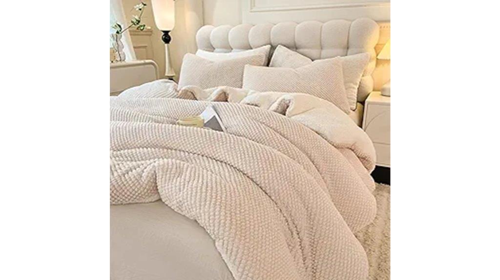 king size sherpa plush bedding