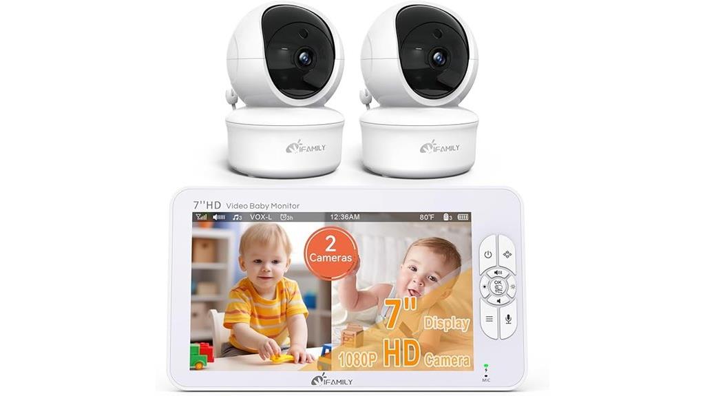 large split screen baby monitor