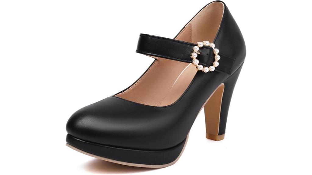 leather mary jane pumps