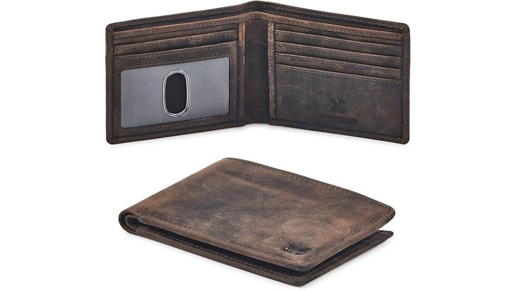 leather rfid slim wallet