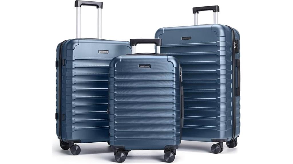 lightweight 3 piece spinner luggage
