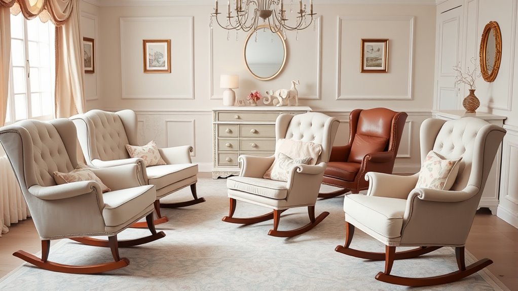 luxurious nursery rocking chairs