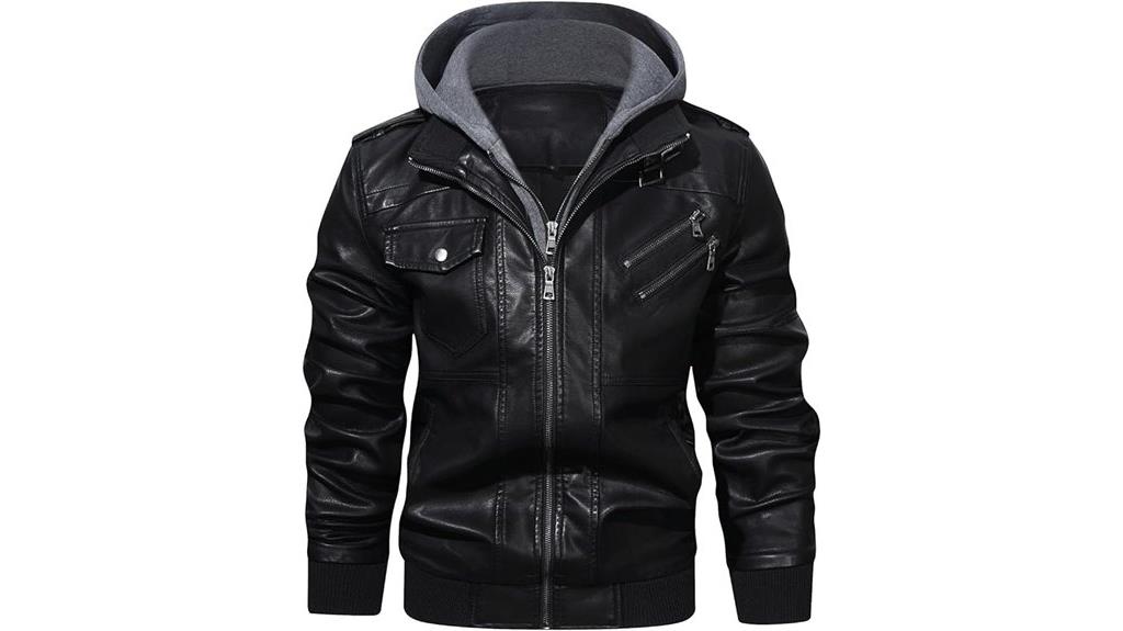 men s faux leather motorcycle jacket