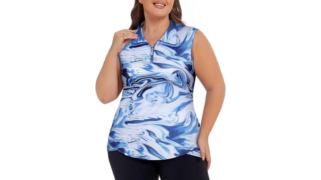 plus size sleeveless polo