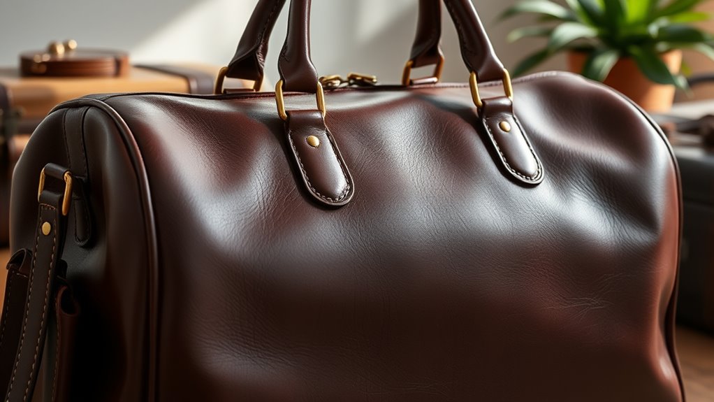 premium leather duffle bag selection