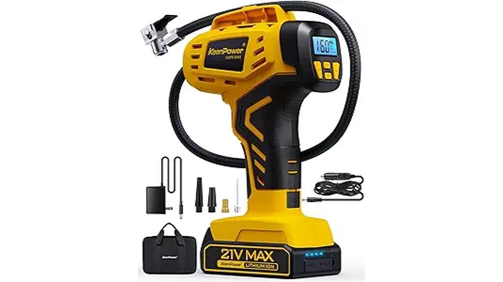 rechargeable portable tire inflator