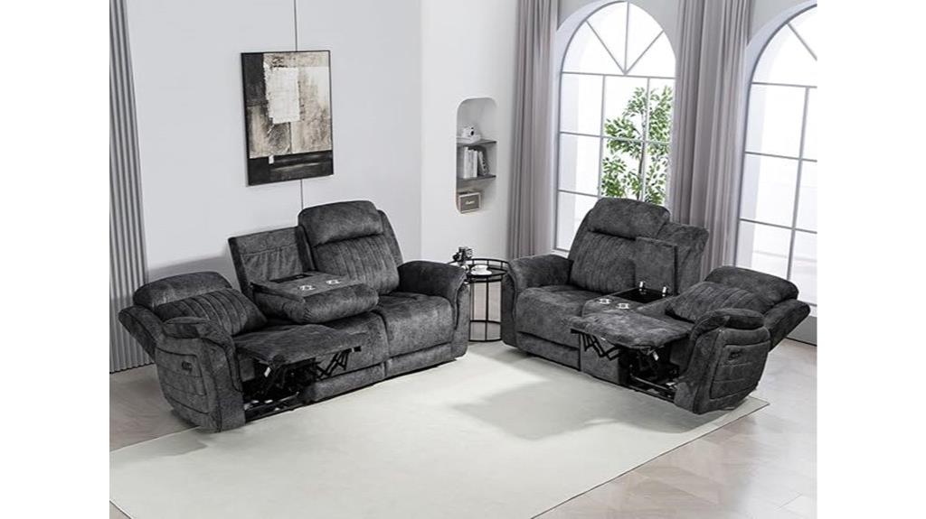 reclining sofa with power