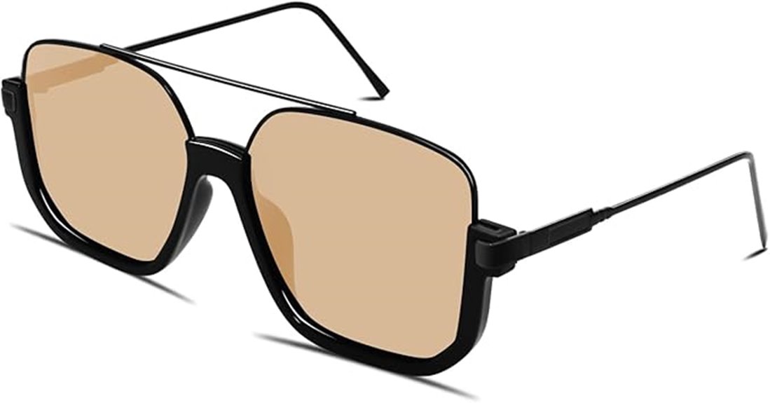 retro oversized aviator sunglasses