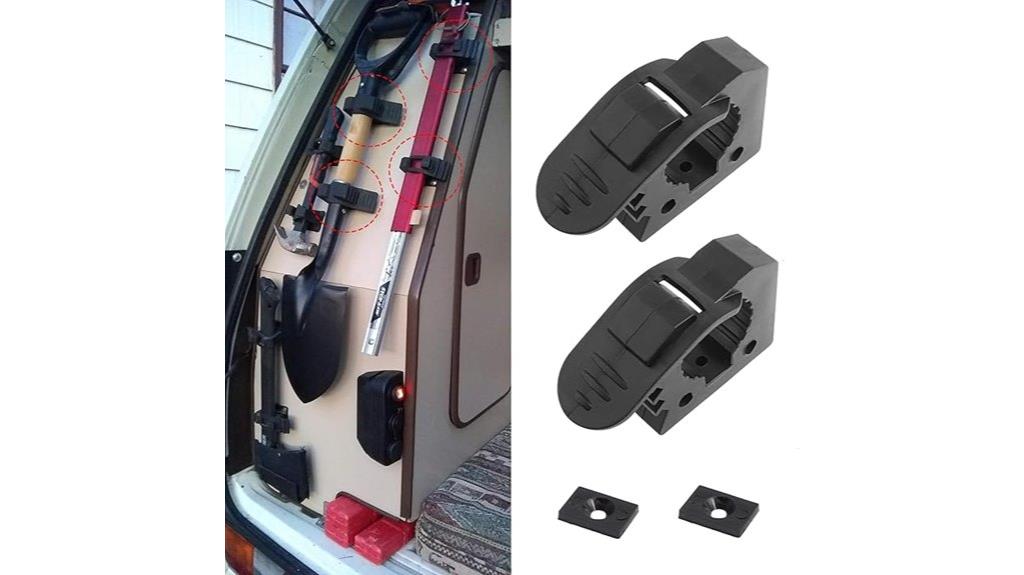 roof rack shovel holders