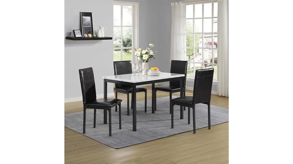 roundhill 5 piece metal dinette
