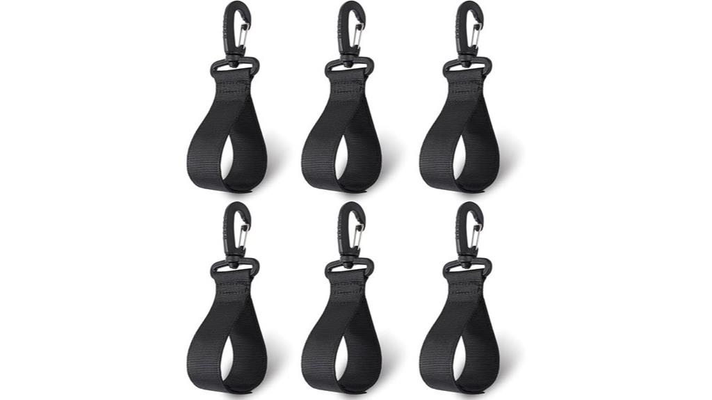 set of six kayak clips