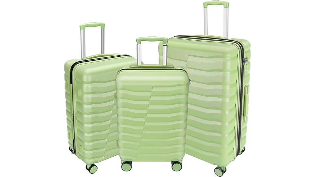 set of three spinner suitcases