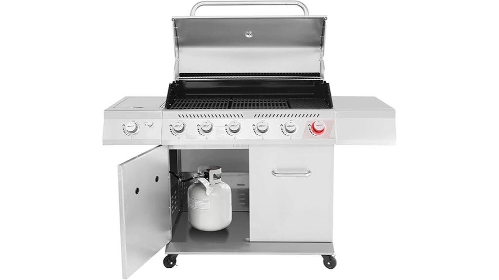 six burner propane grill
