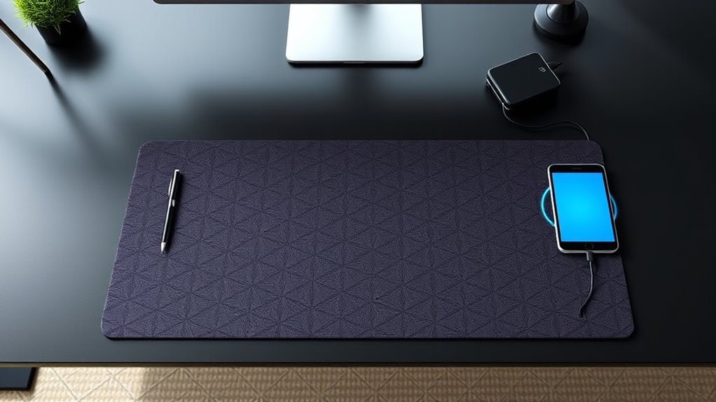 smart desk mats with wireless charging