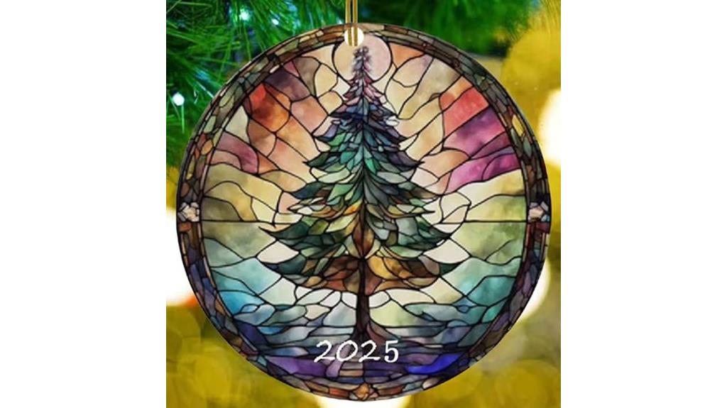 stained glass round ornaments