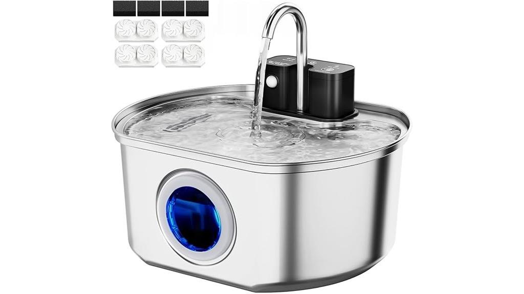 stainless steel wireless fountain