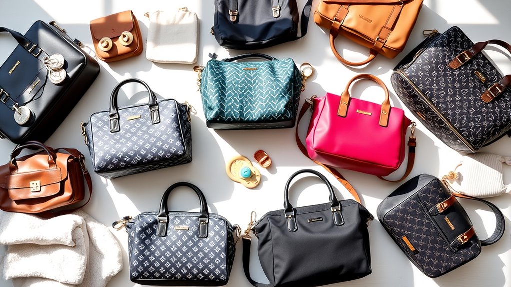 stylish functional diaper bags