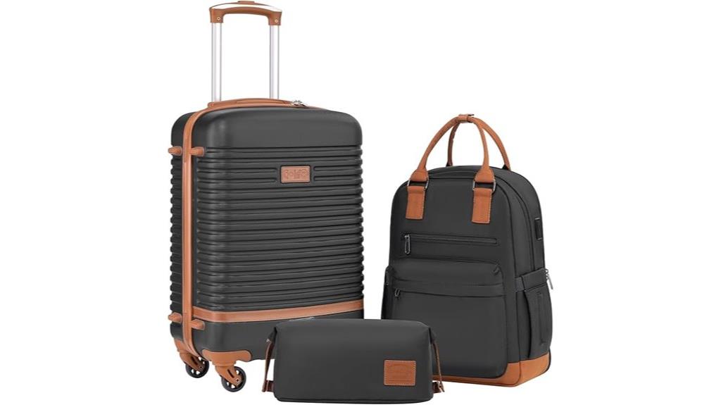 three piece hardshell luggage
