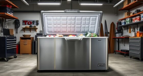 top garage chest freezers