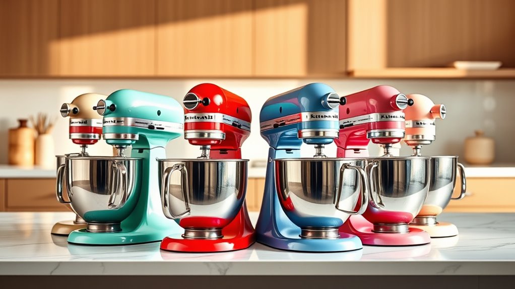 top kitchenaid mixer colors