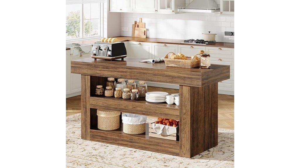 tribesigns 55 inch kitchen island