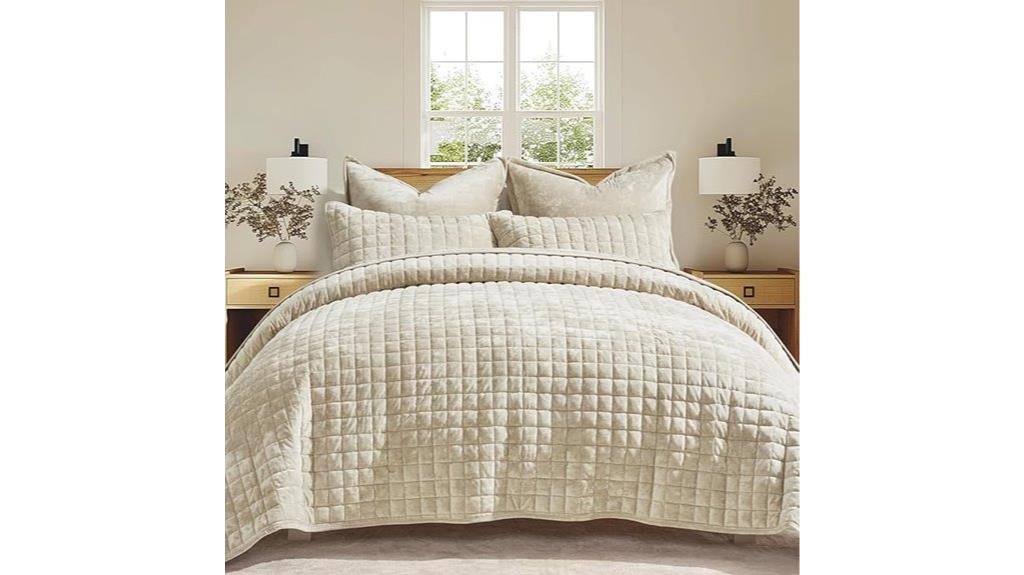 velvet king quilt set