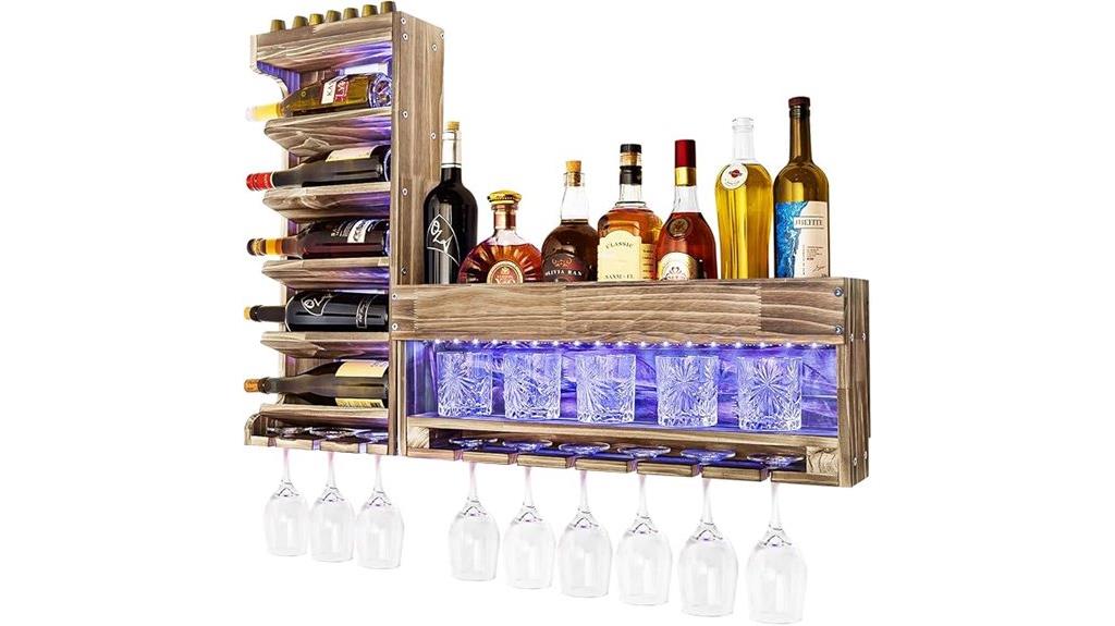 wall mounted wine storage
