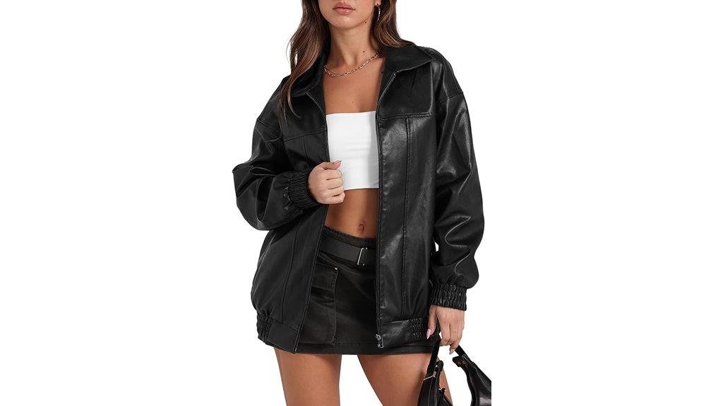 women s faux leather motorcycle jacket