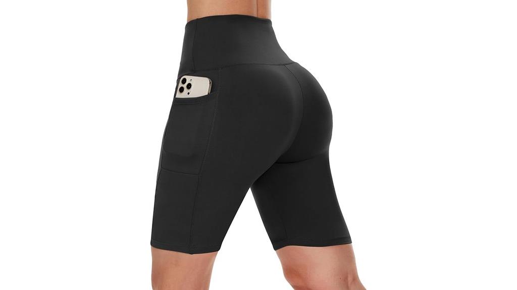 women s pocket biker shorts