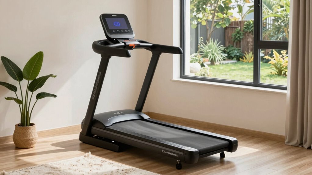 space efficient treadmill features